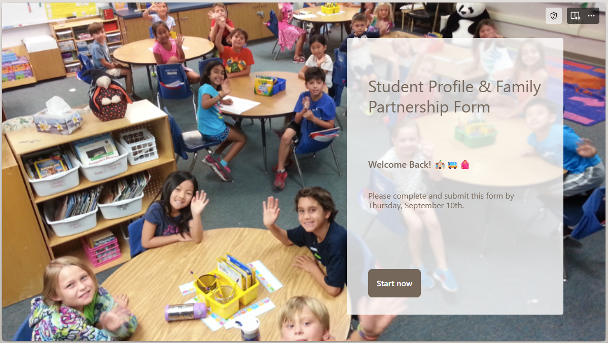 Student Profile & Family Partnership Form